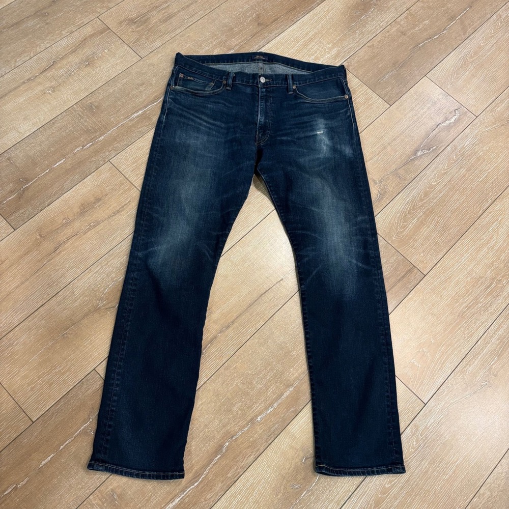 Polo Ralph Lauren Hampton Relaxed Straight Jeans Mens 36x34 Dark Wash Denim